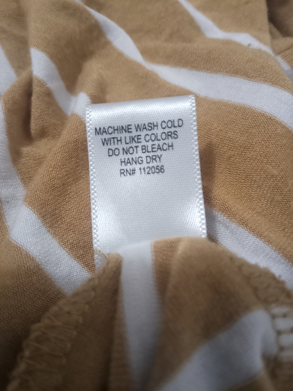 Zenana Premium Mustard & White Striped V-Neck Tee Size 3X - Picture 6 of 6